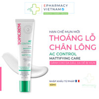 Kem Dưỡng Ẩm TOPICREM AC Control Mattifying Care Giảm Bóng Nhờn, Kiềm Dầu 40ml
