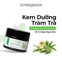 Kem dưỡng ẩm tràm trà MILAGANICS cấp ẩm cho da mụn, kem dưỡng ẩm tinh dầu tràm trà giảm mụn 50g