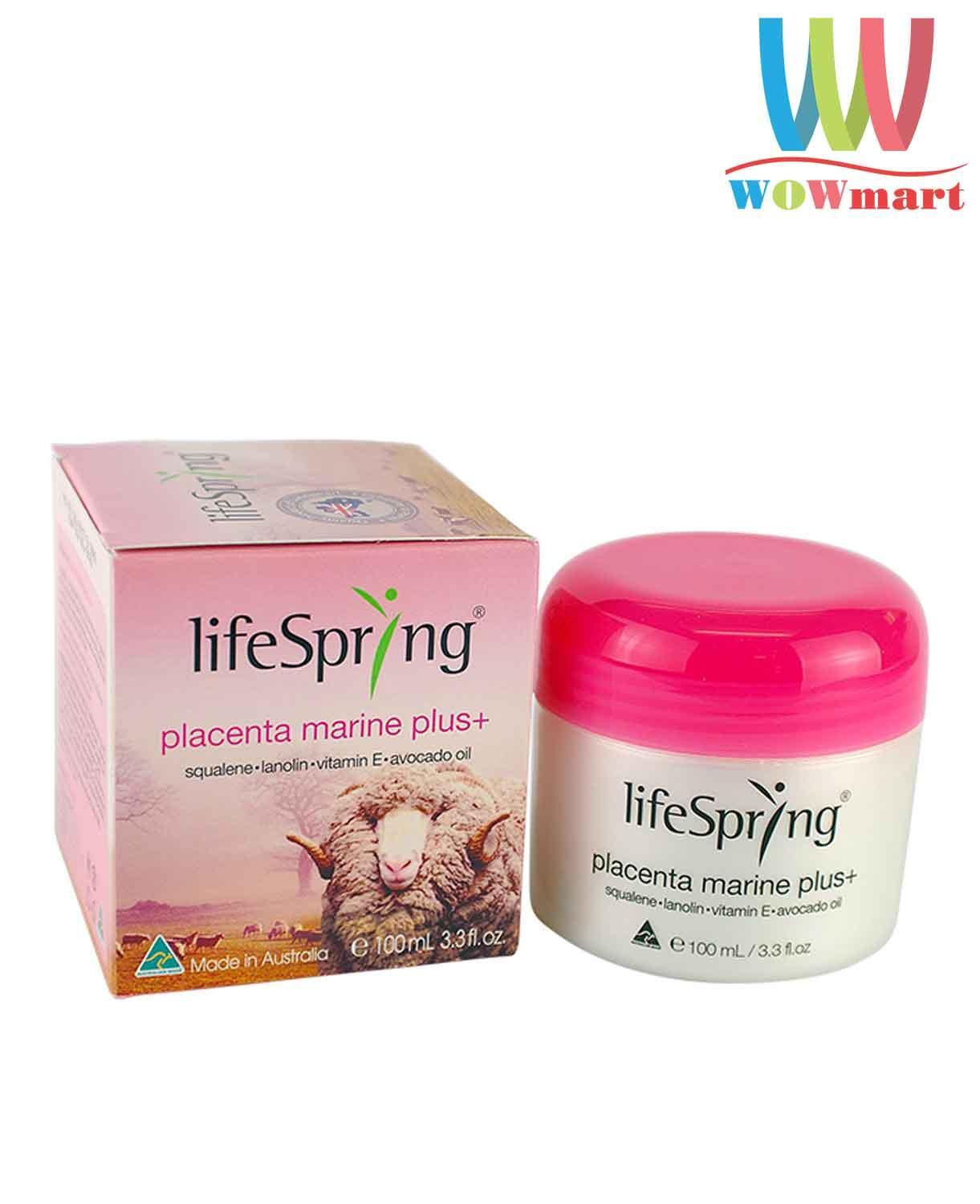 Kem dưỡng ẩm và làm mịn da LifeSpring placenta marine plus 100ml