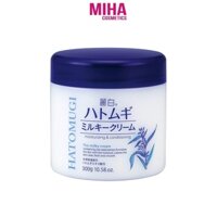 Kem Dưỡng Chiết Xuất Ý Dĩ Làm Sáng Da Hatomugi Moisturizing Conditioning The Milky Cream 300g Nhật Bản