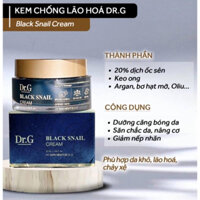 ￼Kem dưỡng chố.n.g lão hoá nâng cơ DR.G BLACK SNAIL CREAM 50ML (air bill)✈️🇰🇷