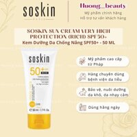 Kem dưỡng chống nắng cho da khô, da nhạy cảm Soskin Sun Cream Very High Protection (Rich) SPF50+