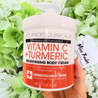 Kem dưỡng da Advanced Clinicals Vitamin C + Turmeric Brightening, 425g