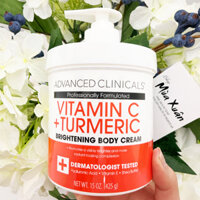 Kem dưỡng da Advanced Clinicals Vitamin C + Turmeric Brightening, 425g
