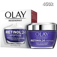 💦Kem dưỡng da ban đêm OLAY Regenerist Retinol 24 + PEPTIDE Night Hudrating Moisturizer
