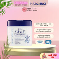 Kem Dưỡng Da Chiết Xuất Hạt Ý Dĩ Hatomugi Moisturizing & Conditioning The Milky Cream 300g Nhật Bản