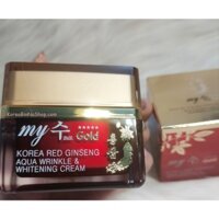 Kem Dưỡng Da Hồng Sâm Chống Lão Hóa Ngày Và Đêm My Gold Aqua Wrinkle Whitening Cream