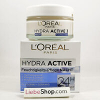 Kem dưỡng da Loreal Paris Hydra Active 3 NACHT ban đêm, 50ml