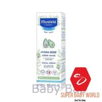 Kem Dưỡng Da Mặt Cho Trẻ Sơ Sinh Em Bé Da Thường Hydra Bebe Facial Cream 40ml Mustela