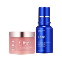 Kem dưỡng da mặt KOEC Pore Microneedle Essence + Collagen Jelly, bộ sản phẩm chăm sóc da mặt