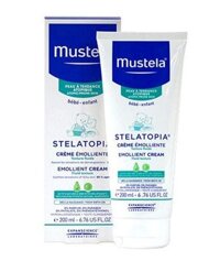 Kem dưỡng da Mustela Stelatopia Emollient Cream – 200ml, giúp làm dịu, dưỡng ẩm và bổ sung dưỡng chất cho làn da khô và da chàm thể tạng