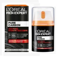 Kem dưỡng da nam ban ngày Loreal Men Pure Carbon - Ngừa mụn. Dưỡng ẩm - 50 ml (Đức)