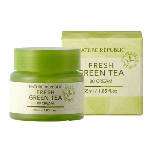 Kem dưỡng da Nature Republic Fresh Green Tea 80 Cream 55ml