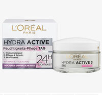 Kem dưỡng da ngày Loreal Hydra Active 3 Tag cho da khô & da nhạy cảm, 50ml