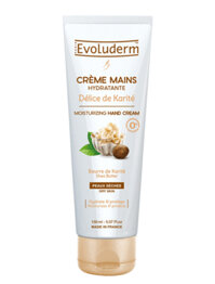 Kem dưỡng da tay Evoluderm Creme Mains Hydratante – 150ml, tinh chất hạt bơ mỡ đặc biệt cho khô