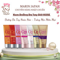 Kem Dưỡng Da Tay Kose Hand Q10, Collagen Dưỡng Trắng Da Tuýp 80g Mẫu Mới