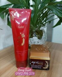 Kem Dưỡng Da Trắng Hồng Mờ nếp nhăn Nhân Sâm My Gold 50ml Hàn Quốc  - bộ đôi sữa rửa mặt và kem dưỡng da