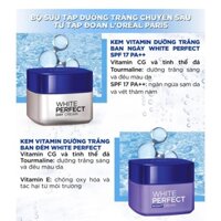 Kem dưỡng da trắng mượt đều màu ban đêm L'Oreal Paris White Perfect (50ml)