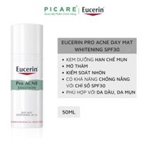 Kem Dưỡng Làm Sáng Da Chống Nắng Dành Cho Da Nhờn Mụn Eucerin Pro Acne Day Mat Whitening SPF 30 50ml