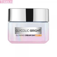 KEM DƯỠNG L'OREAL PARIS SÁNG MỊN MỜ THÂM NÁM BAN NGÀY GLYCOLIC-BRIGHT GLOWING CREAM DAY SPF 17 50ML