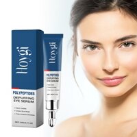 Kem dưỡng mắt cho quầng thâm, bọng mắt và túi xách, Axit Hyaluronic và Niacinamide Under Eye Cream Chống lão hóa, Serum mắt cho nếp nhăn, 360° Con lăn bóng Massage mắt