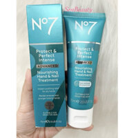 Kem dưỡng mềm da tay và móng tay No7 Protect & Perfect Intense ADVANCED Nourishing Hand & Nail Treatment 75ml