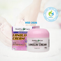 Kem dưỡng mỡ cừu (100g) cấp ẩm da cho mọi lứa tuổi Healthy Care Lanolin Cream Sheep Plancenta - Vitamin E, Úc
