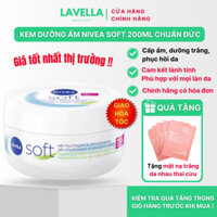 Kem dưỡng Nivea Soft 200ml dưỡng ẩm phục hồi da, Nivea kem dưỡng ẩm chuẩn Đức, Lavella Beauty