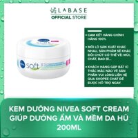 Kem dưỡng Nivea Soft Cream giúp dưỡng ẩm và mềm da hũ 200ml