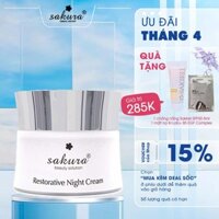 Kem dưỡng phục hồi, chống lão hóa da ban đêm Sakura Restorative Night Cream 30g