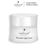 Kem Dưỡng Phục Hồi Chống Lão Hoá Ban Đêm Sakura Restorative Night Cream 30g