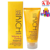 KEM DƯỠNG TẠO KIỂU TÓC UỐN XOĂN LIVEGAIN RICH VOLUME & CURLING ESENCE 160ml