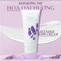 Kem dưỡng thể oải hương Organique Lavender Body Cream 200ml AZ008 tặng mặt nạ tế bào gốc