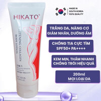 Kem Dưỡng Thể Trắng Da Chống Nắng Nâng Tone Hàn Quốc HIKATO Premium Collagen Whitening Body Lotion 200ml