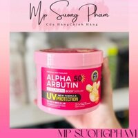 KEM DƯỠNG TRẮNG CHỐNG NẮNG ALPHA  ARBUTIN COLLAGEN BODY SERUM UV 50 SPF PRECIOS SKIN THÁI LAN 500G