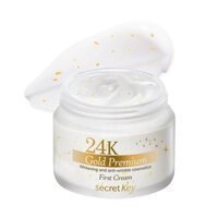 Kem dưỡng trắng da chống lão hóa cao cấp Secretkey 24K Gold Premium First Cream 50g