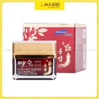 Kem dưỡng trắng da chống lão hóa My gold Korea Red Ginseng Aqua Wrinkle Whitening Cream 50ml