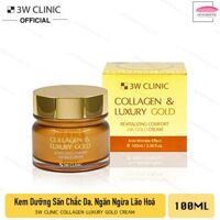 Kem dưỡng trắng da chống lão hoá từ collagen và vàng 24K 3W Clinic Collagen & Luxury Gold Cream 100ml
