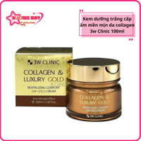 Kem Dưỡng Trắng Da Ngừa Lão Hóa Tinh chất vàng 24k 3w Clinic Hàn Quốc Collagen Luxury