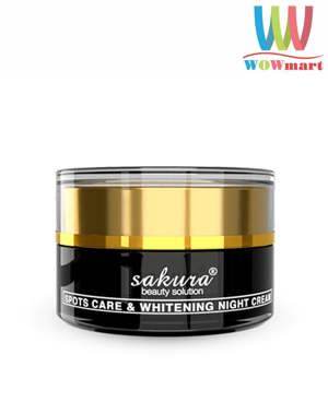 Kem dưỡng trắng da trị nám ban đêm Sakura Spots Care Whitening Night Cream -30 g