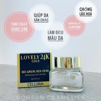 KEM DƯỠNG TRẮNG HỒNG DA LOVELY 24K GOLD RED GINSENG RICH CREAM CELLUNA