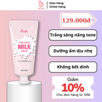 Kem dưỡng trắng nâng tone da mặt Prreti Pure White Milk Cream kem face cấp ẩm sáng da tự nhiên 50g