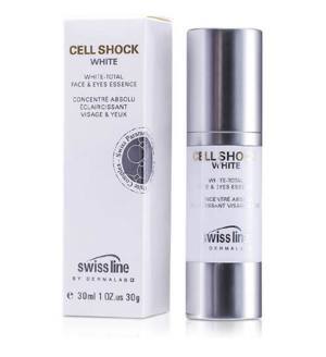 Kem dưỡng trắng sáng da mặt và mắt dạng tinh chất Cell Shock White Face & Eye Essences Swissline