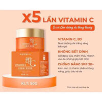 Kem Dưỡng TrắngDa Vitamin C - Kem Lười Vitamin C Dưỡng Trắng Da, Nâng Tông, Đều Màu, Trẻ Hóa Da, Chống Nắng