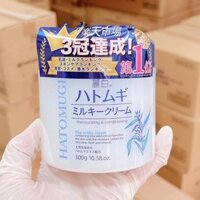 Kem dưỡng Ý Dĩ Hatomugi Moisturizing & Conditioning The Milky Cream 300g Nhật Bản