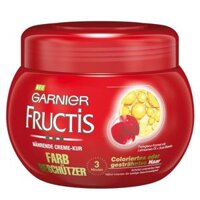 Kem hấp cho tóc nhuộm bền màu GARNIER Fructis - Farbbeschützer Glanz & Pflege Creme-Kur, 300 ml