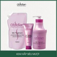 Kem hấp ủ tóc, hấp dầu lạnh Obsidian siêu mượt Silk Treatment Hàn Quốc chính hãng