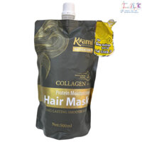 Kem hấp ủ tóc siêu dưỡng collagen Kami phục hồi tóc yếu, hương thơm nước hoa 500ml - TN