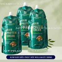 KEM HẤP WELLMATE HAIR PROTEIN CREAM ARGAN COLLAGEN 500ML