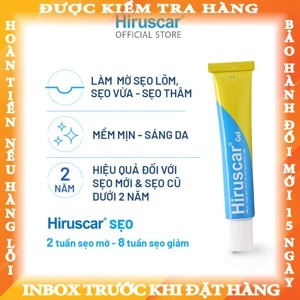 Kem hỗ trợ trị sẹo Hiruscar 20g